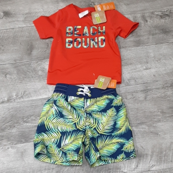 Crazy 8 Other - NWT 12-18M rashguard swim top and swim trunks